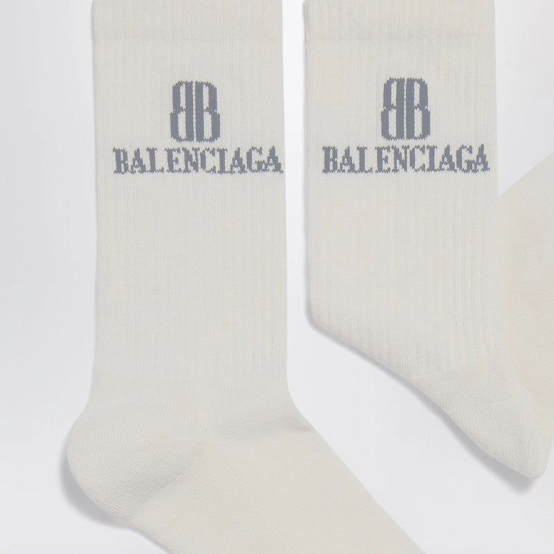 Balenciaga Men's Nano Bb Socks In Cotton Blend
