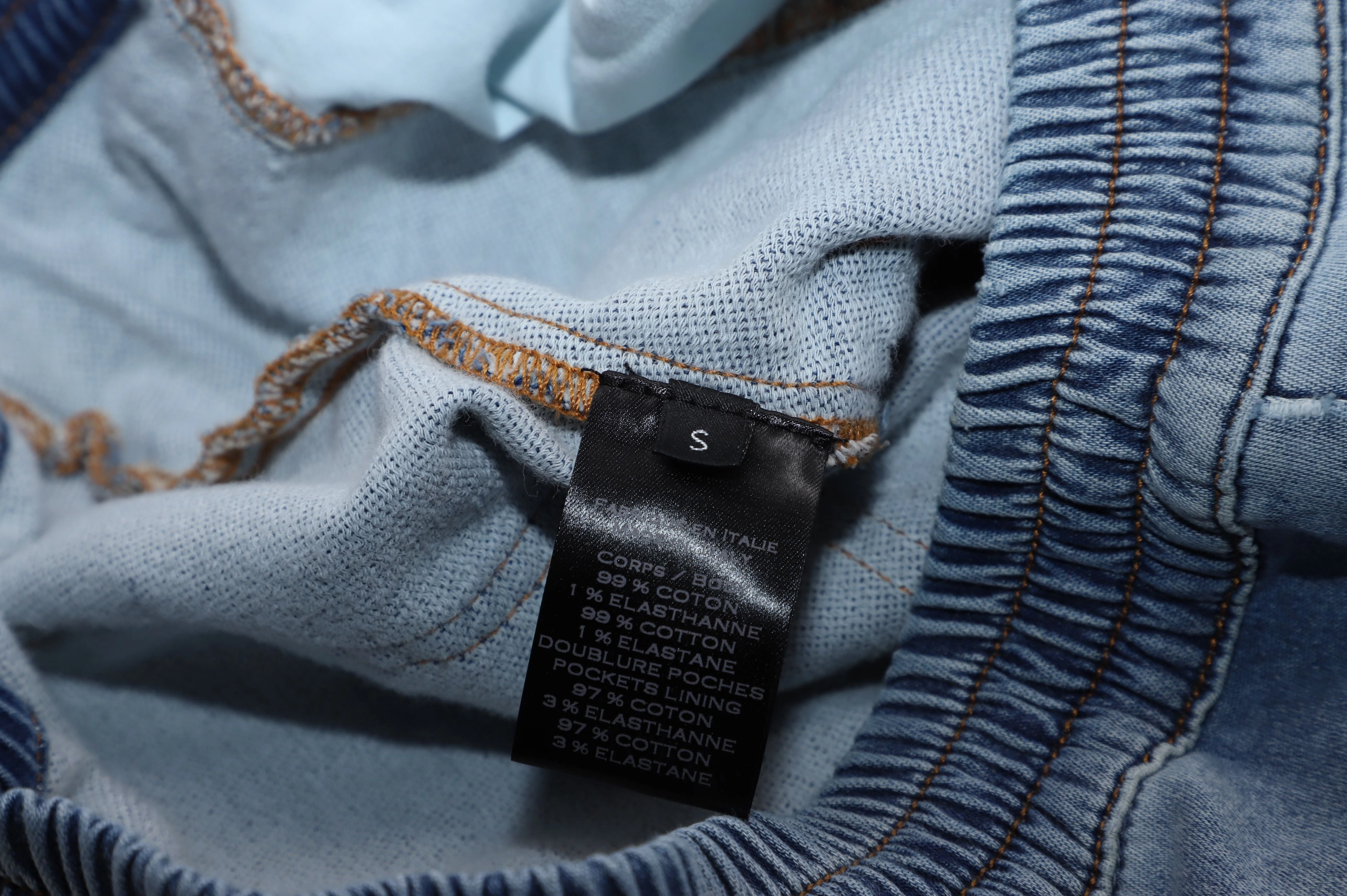 Balmain Stonewashed Biker Jeans in Light Blue Cotton