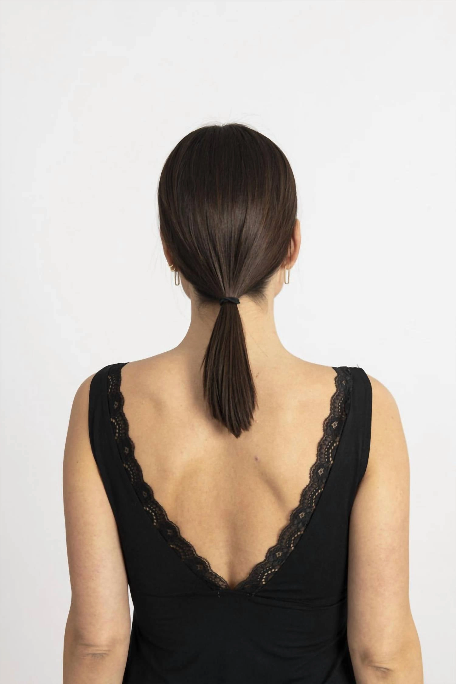 Bamboo Lace Chemise In Black