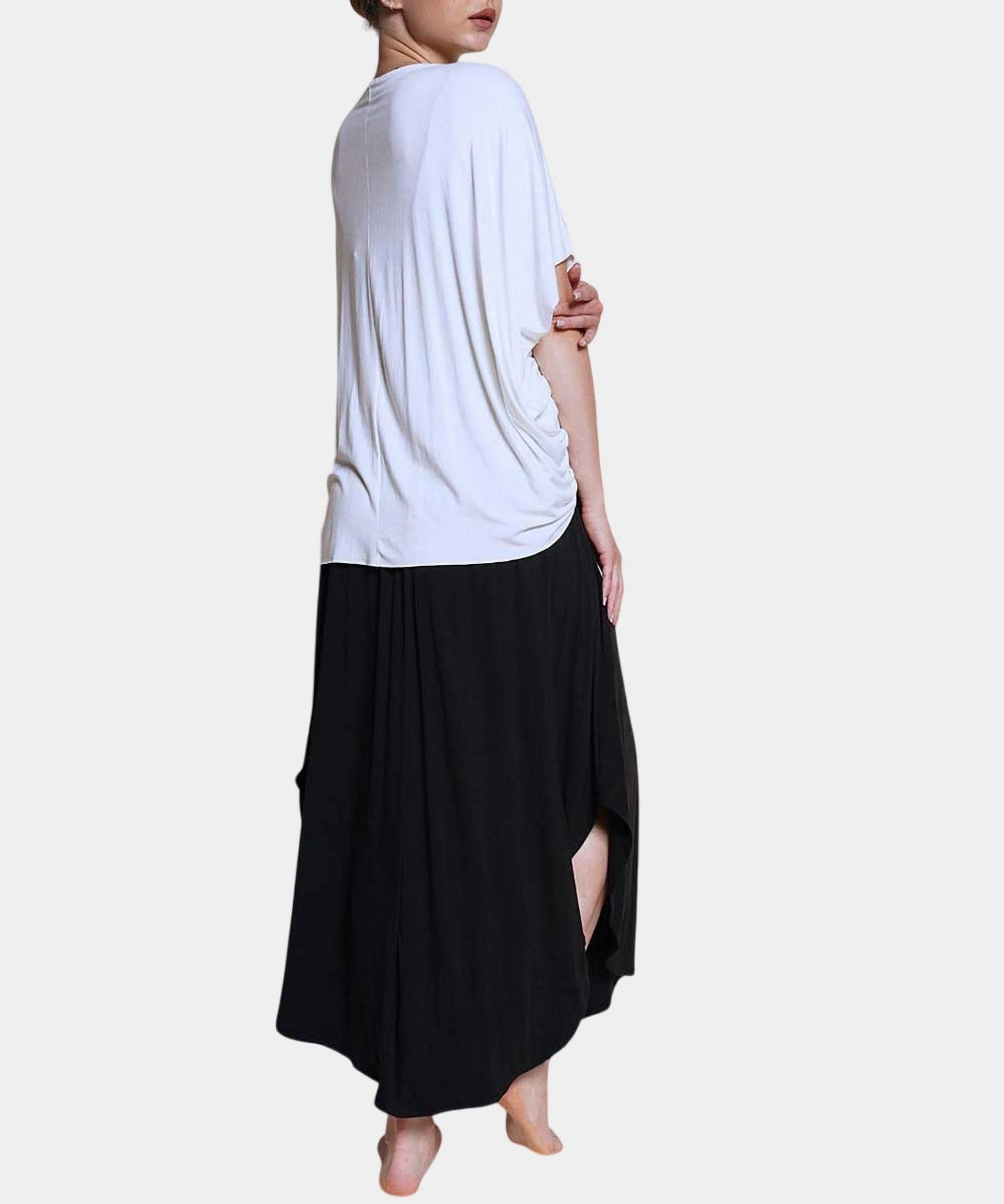 Bamboo Maxi Skirt In Black