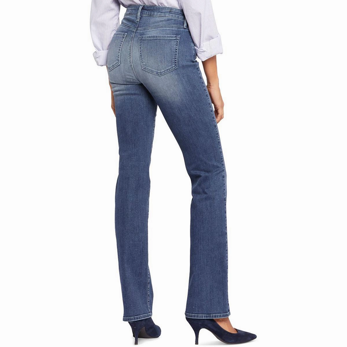 Barbara Womens Mid-Rise Slimming Bootcut Jeans