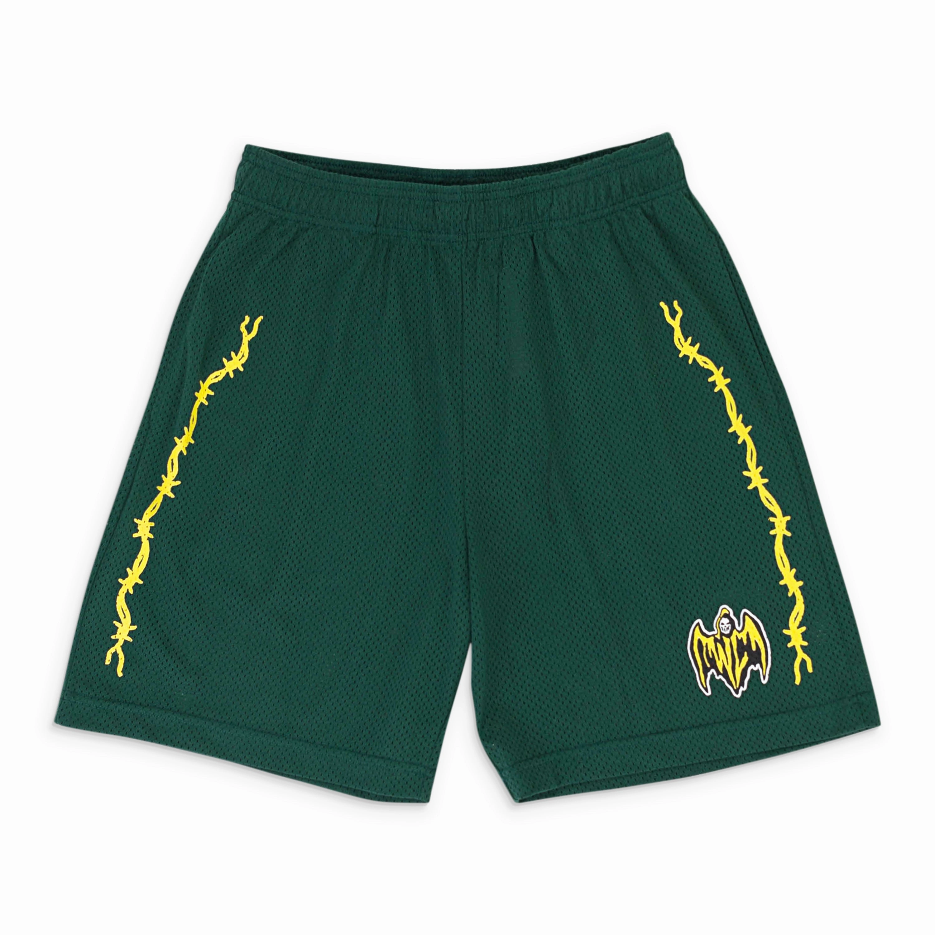 BAT REAPER MESH GREEN SHORTS