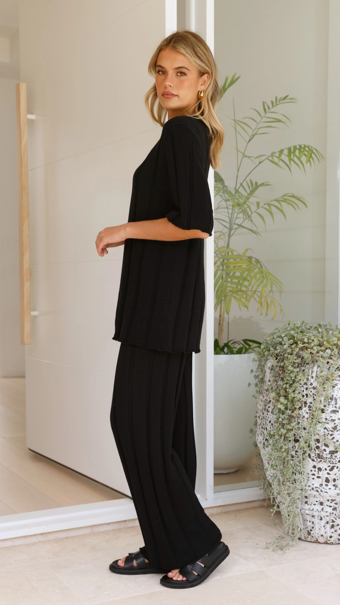 Bayu Knit Top - Black