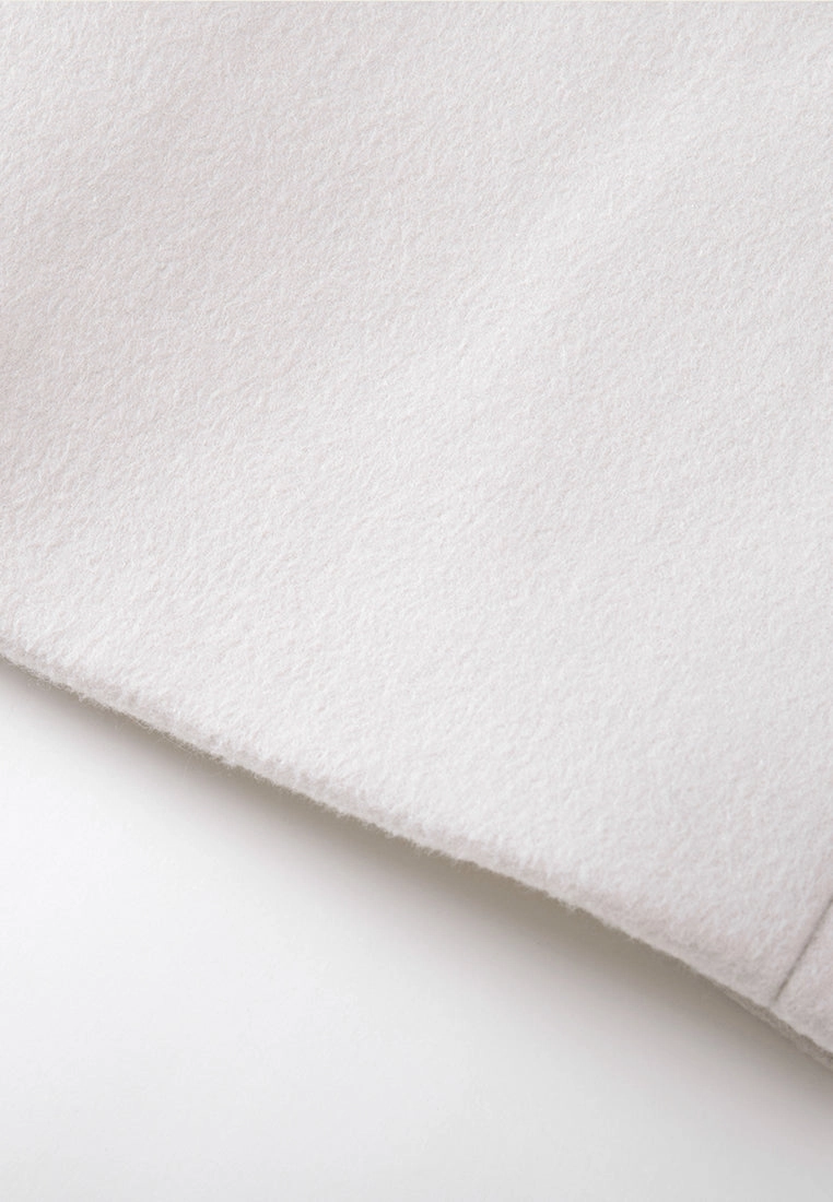 Bead-detail Maxi-length Wool Coat