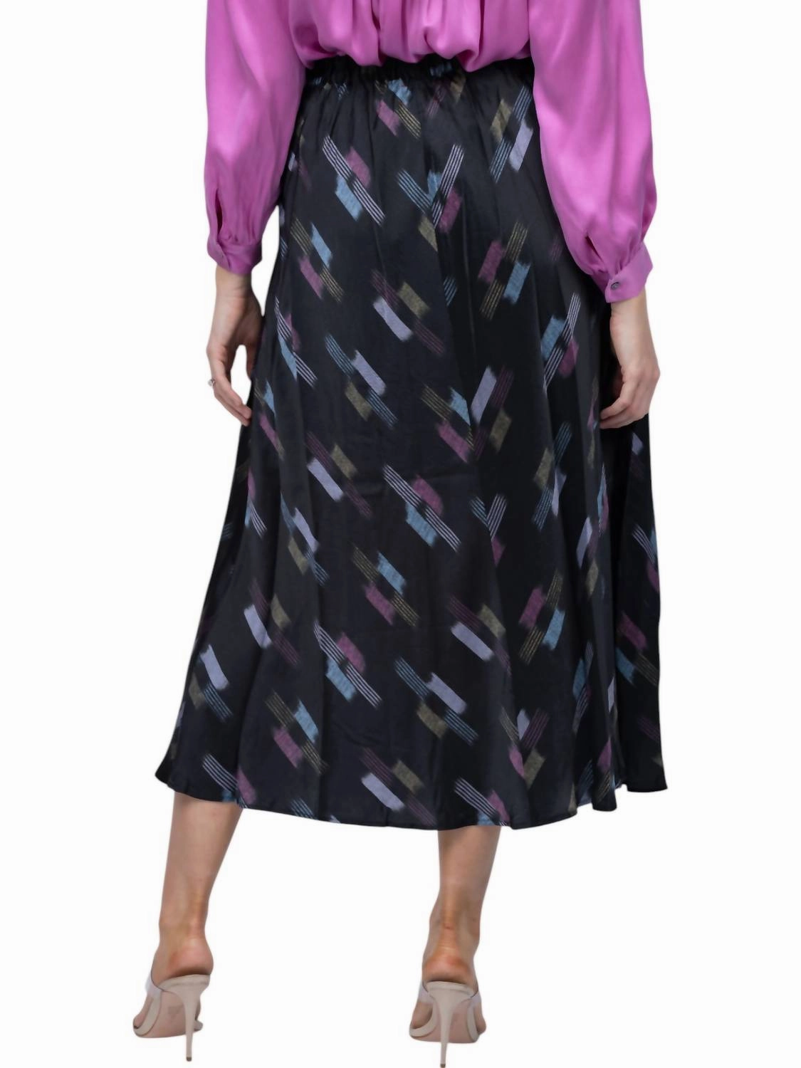 Bella Skirt In Black Ikat