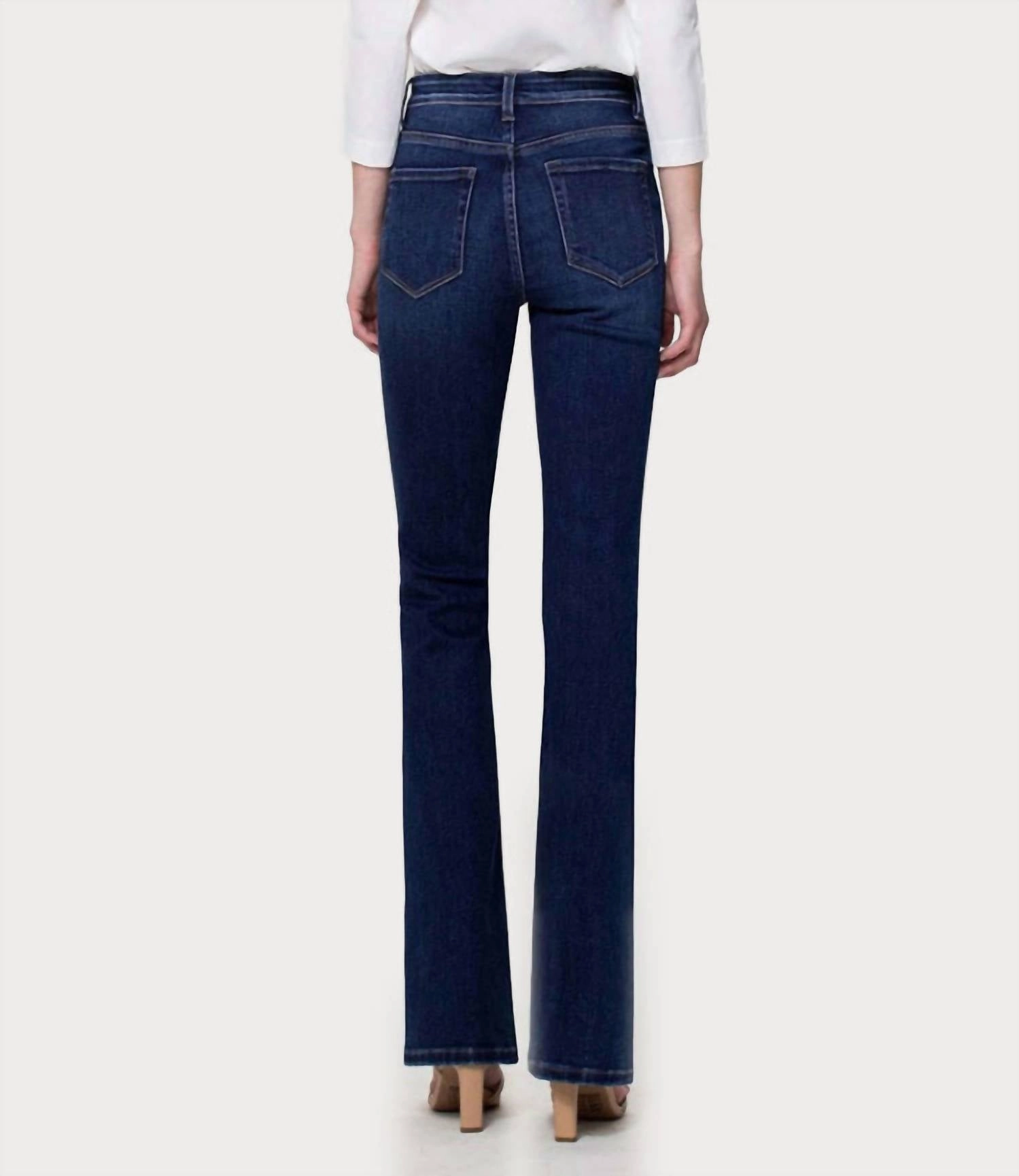 Belle High Rise Bootcut Jeans - Plus In Dark Blue