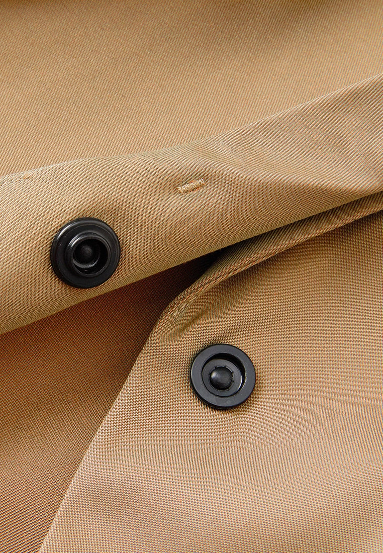 Belt-bag Notched-lapel Maxi-length Jacket