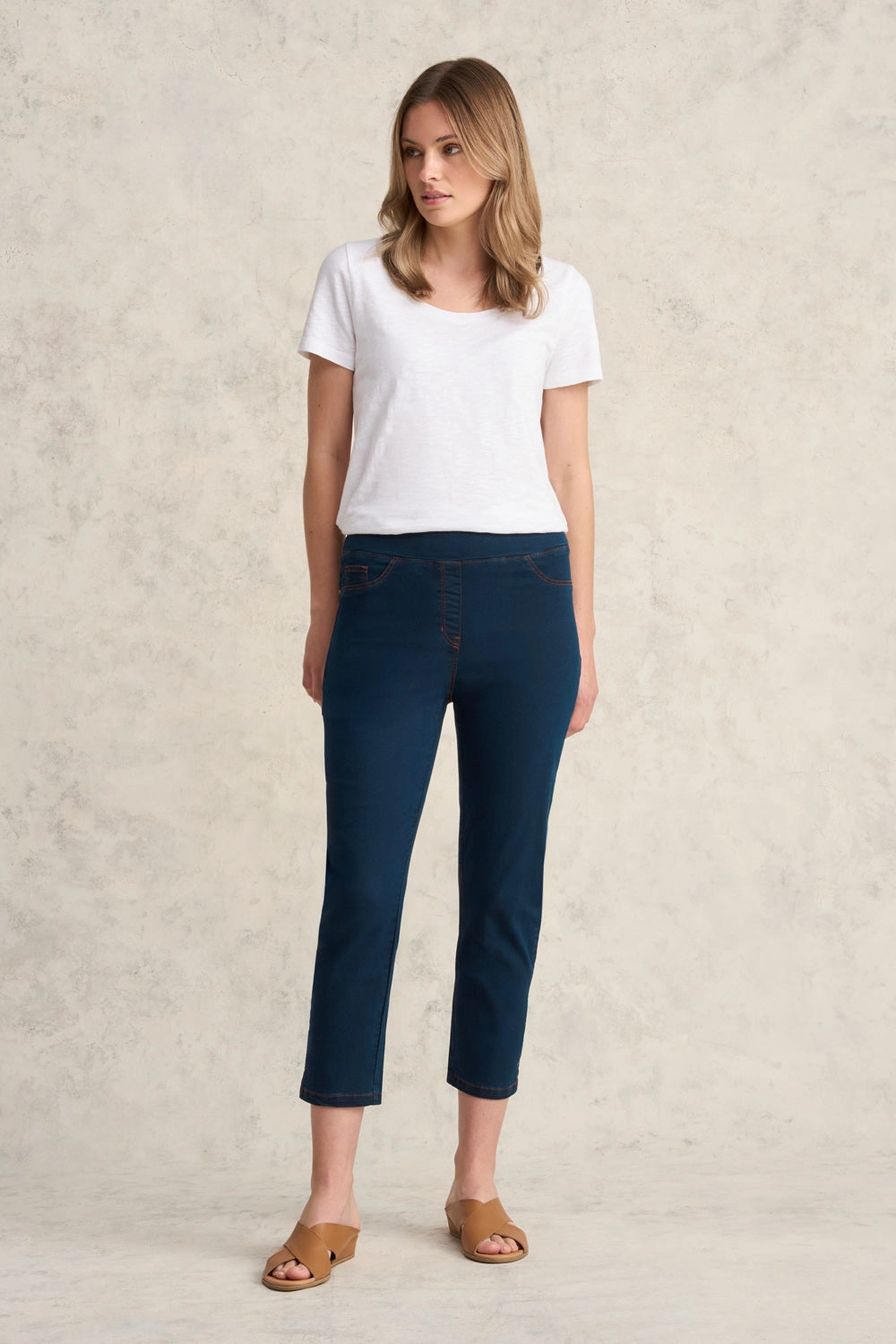 Bengajean 3/4 Slim Leg - Clean Denim Blue