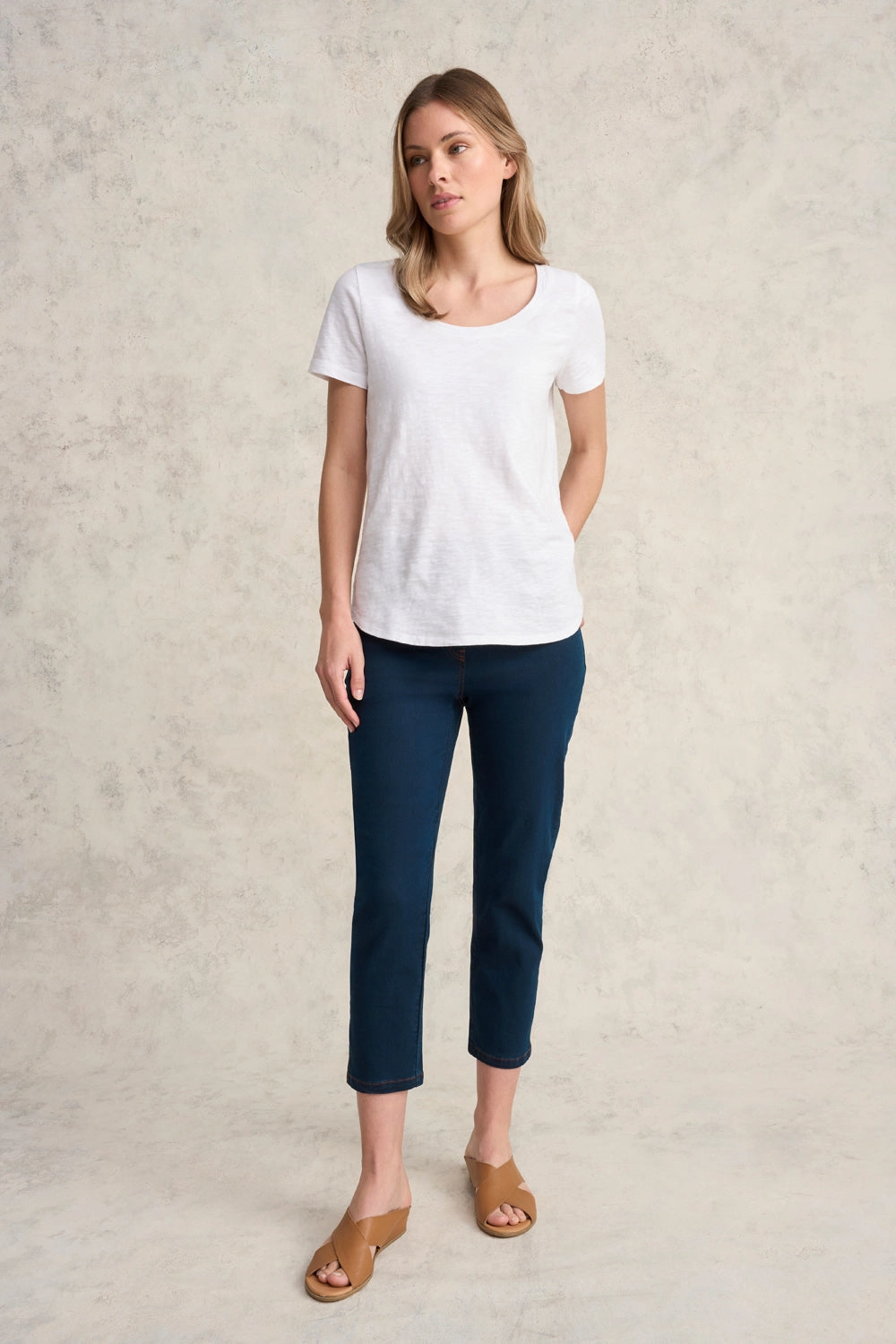 Bengajean 3/4 Slim Leg - Clean Denim Blue