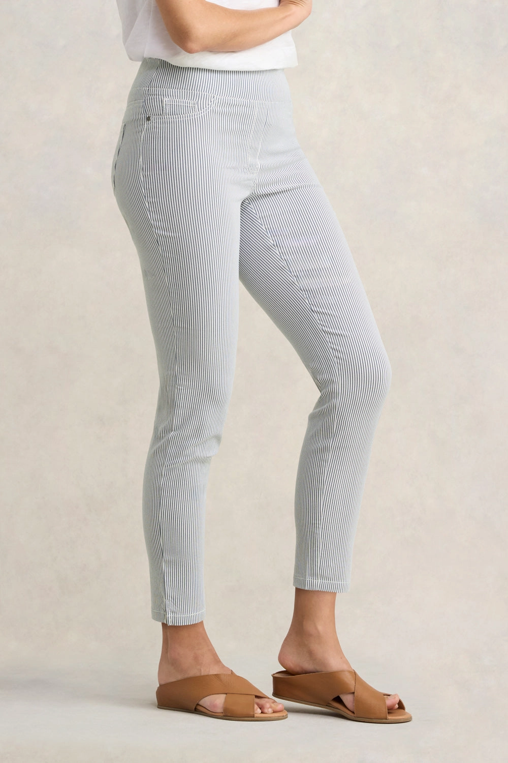 Bengajean  7/8 Seersucker - Navy & White Stripe