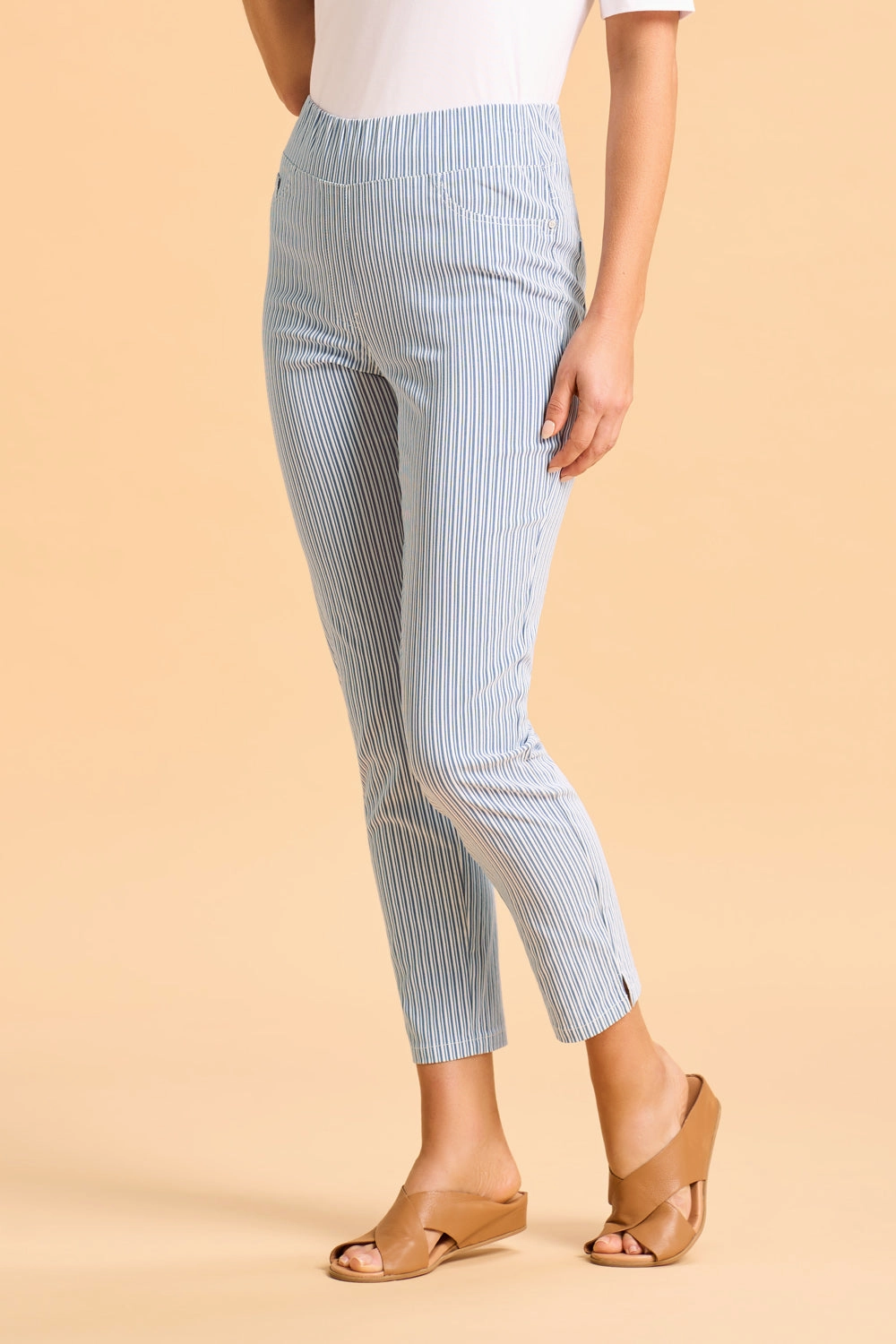 Bengajean 7/8 Seersucker - Navy & White Stripe