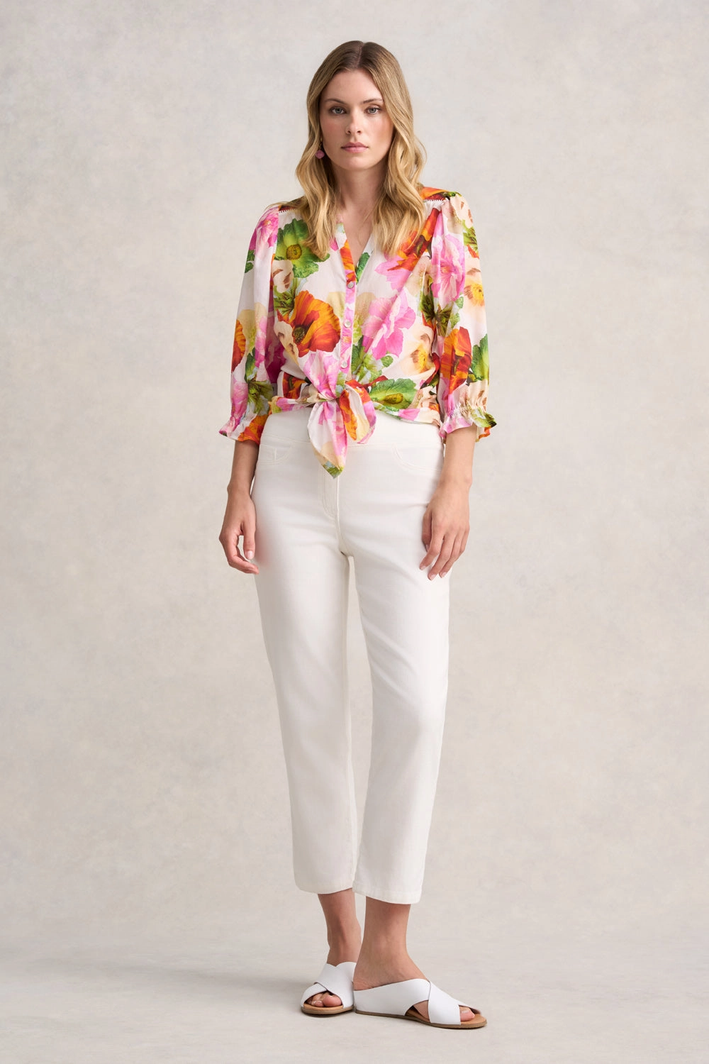 Bengajean 7/8 Straight Leg - Cream