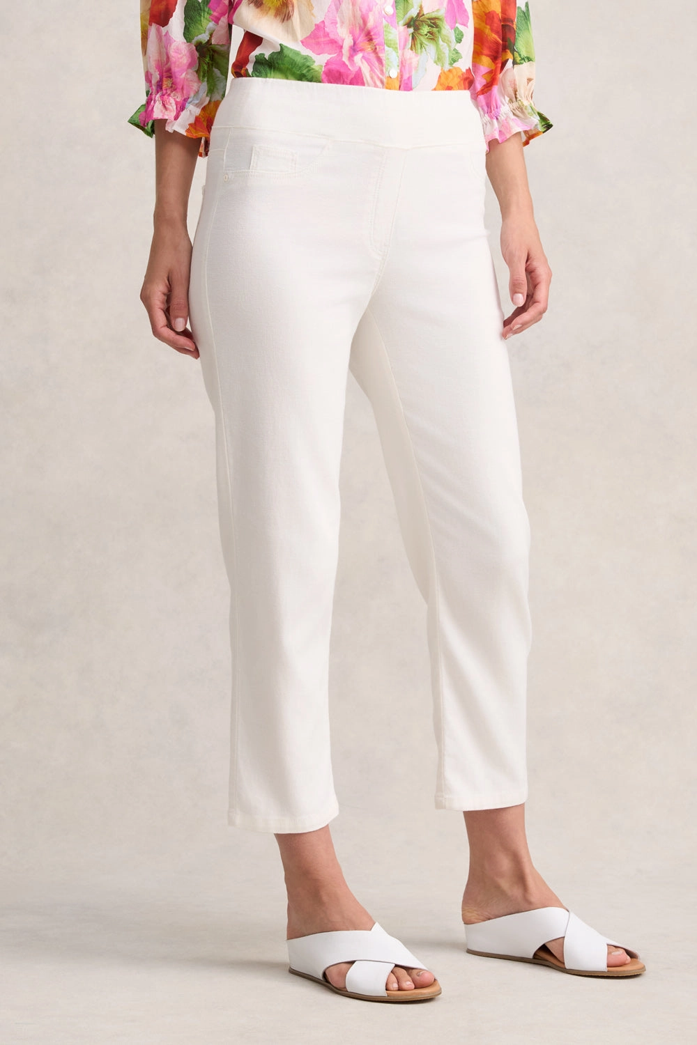 Bengajean 7/8 Straight Leg - Cream