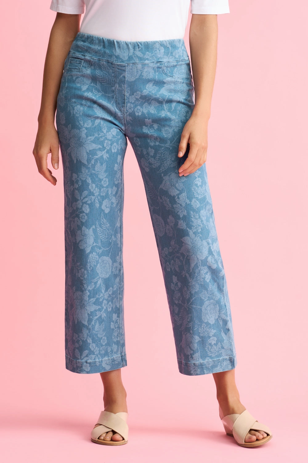 Bengajean 7/8 Wide Leg - Botanic Laser Print