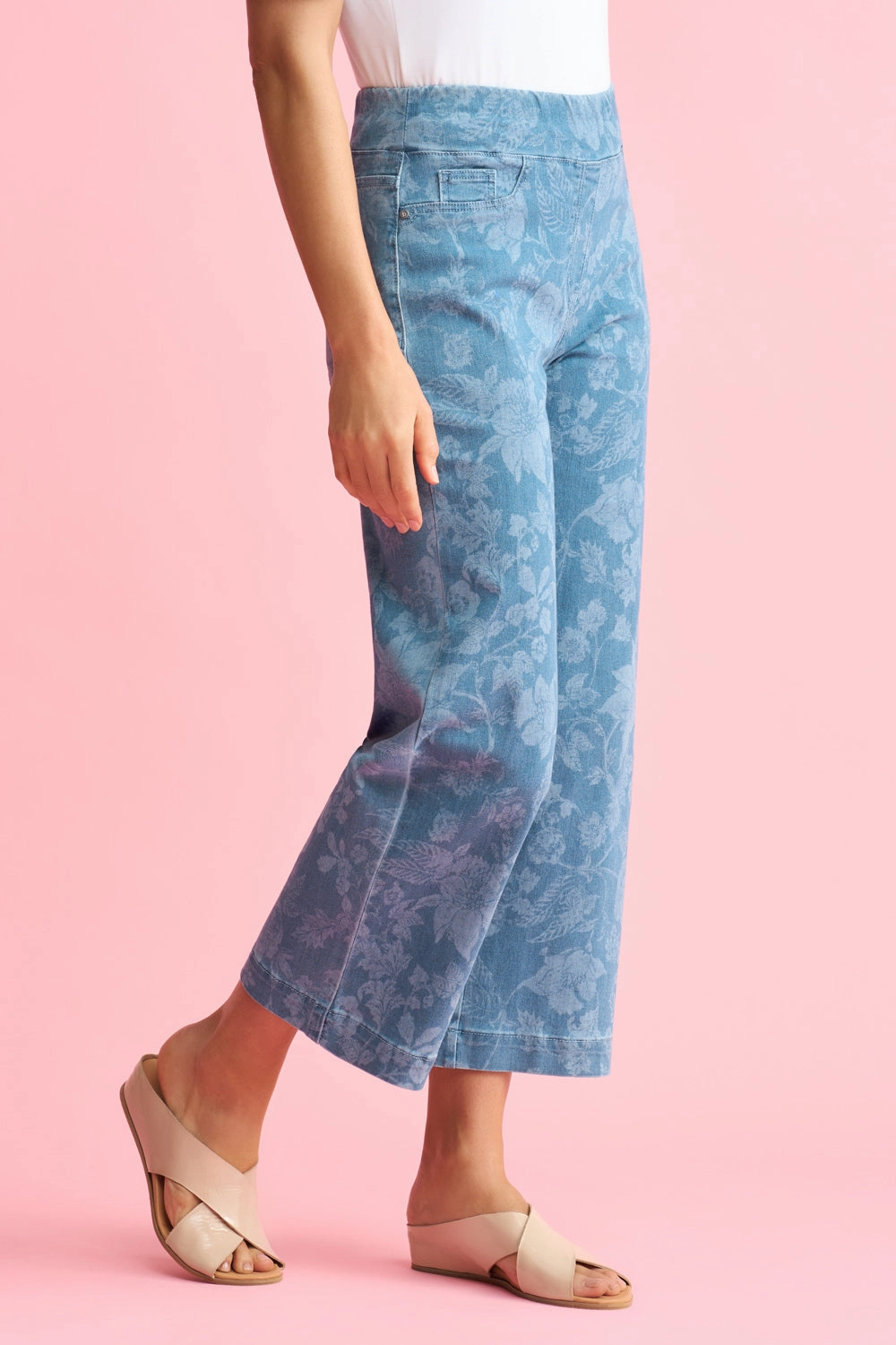 Bengajean 7/8 Wide Leg - Botanic Laser Print