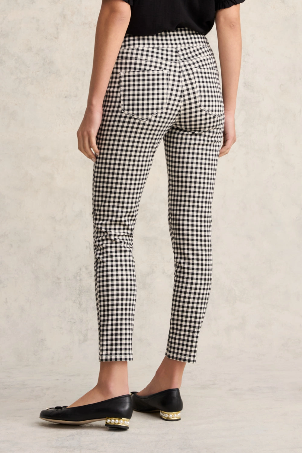 Bengajean 7/8th Skinny Leg - Black & Ecru Gingham