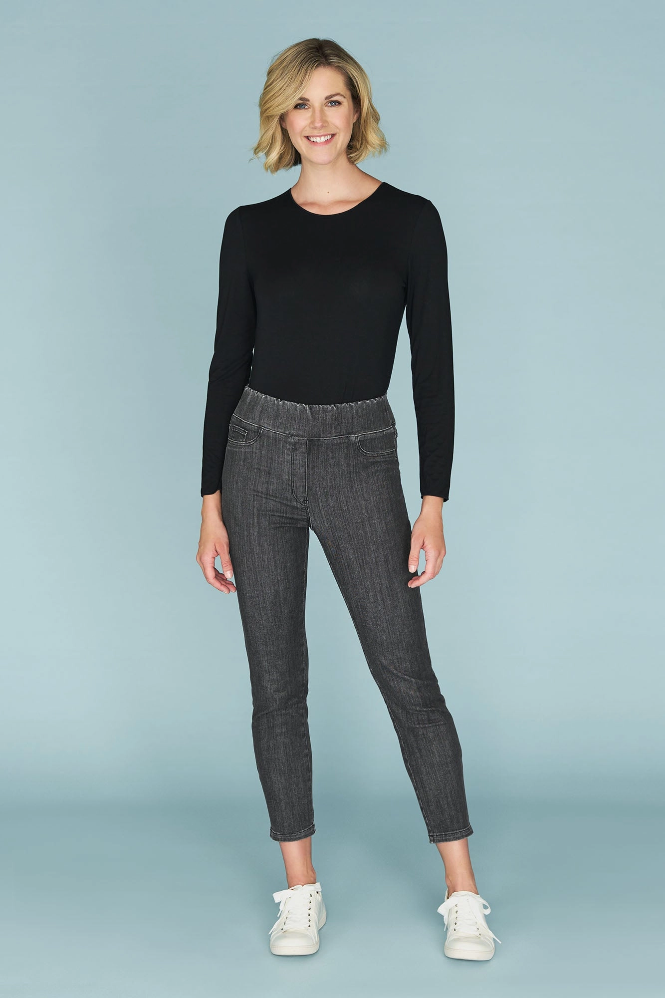 Bengajean 7/8th Skinny Leg - Deep Grey