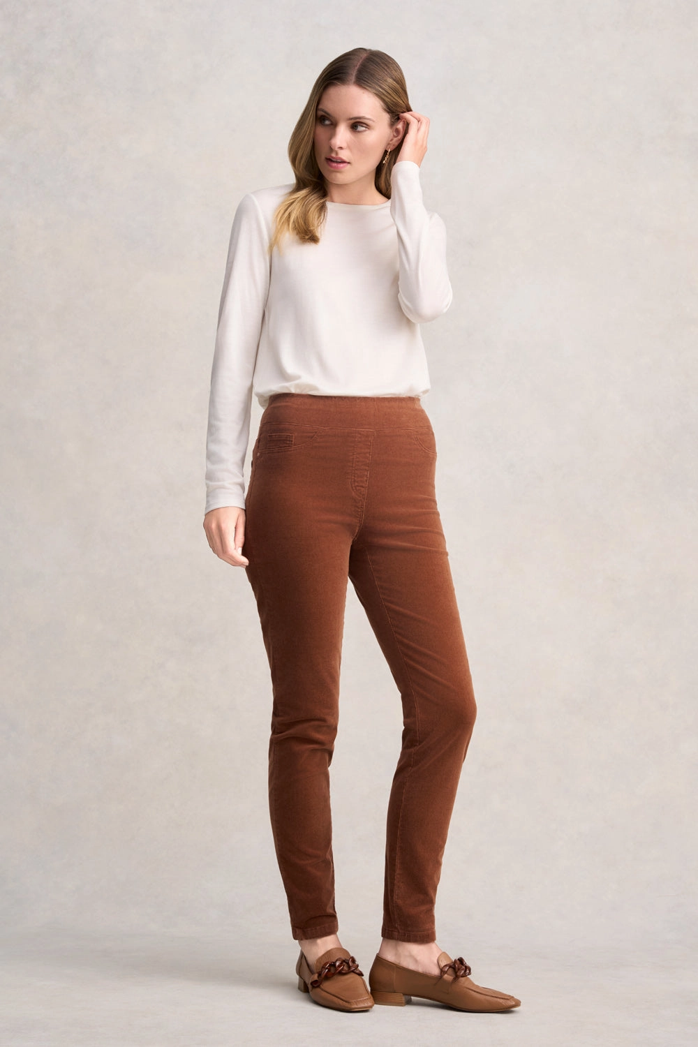 Bengajean Cord Skinny Leg - Cinnamon