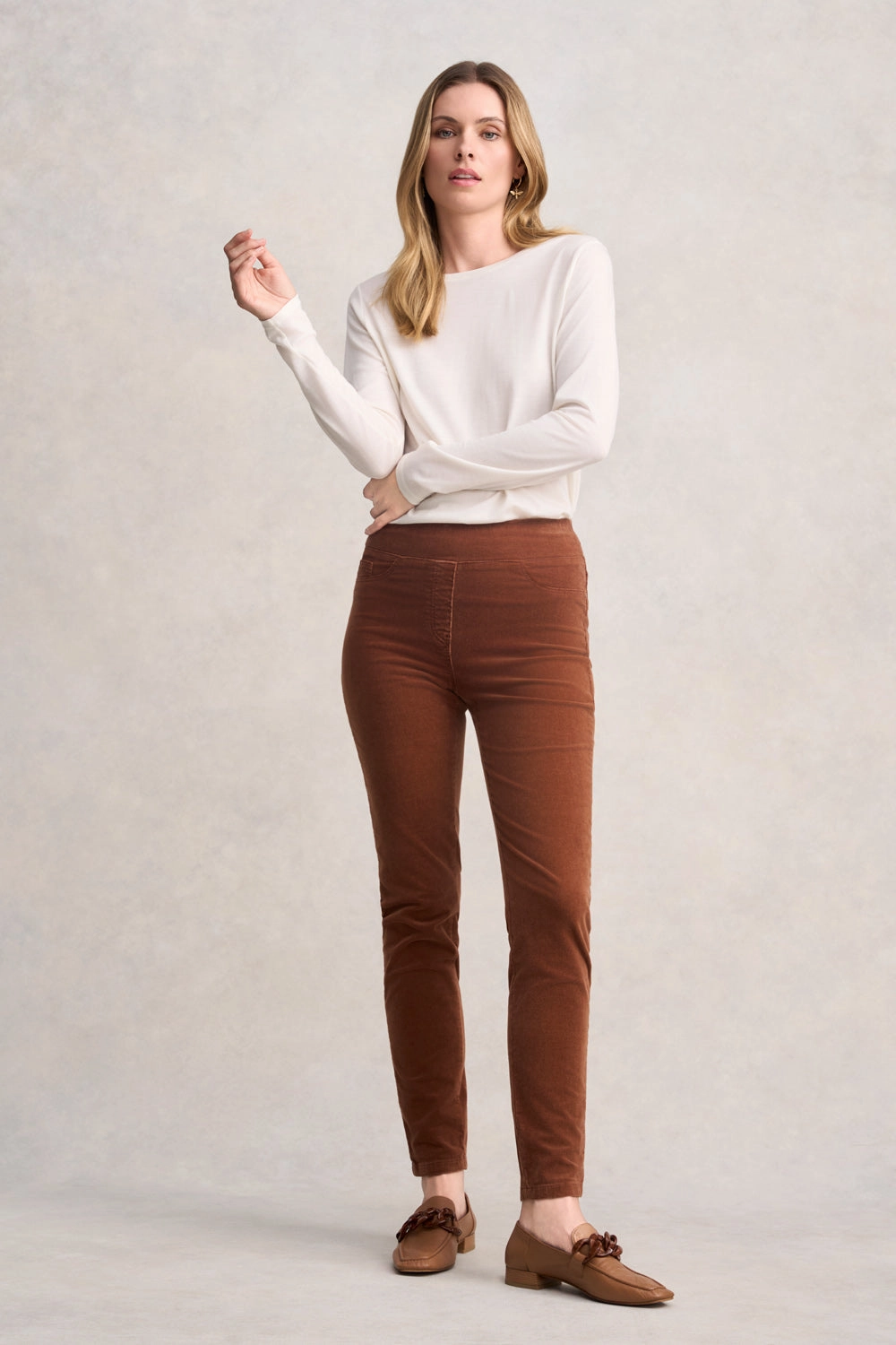 Bengajean Cord Skinny Leg - Cinnamon