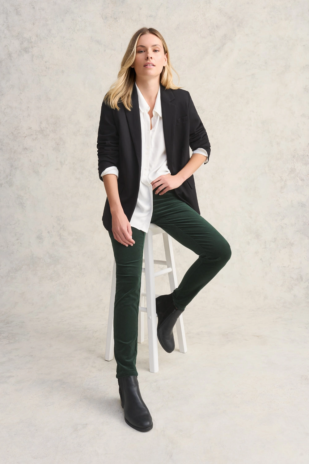 Bengajean Cord Skinny Leg - Forest Green