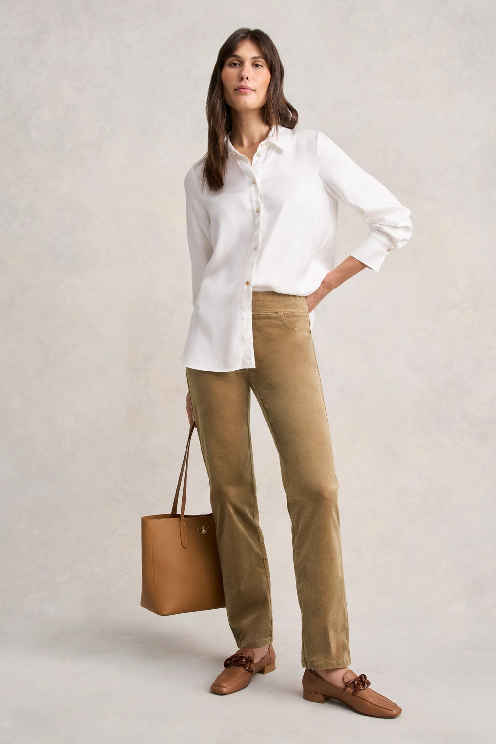 Bengajean Cord Straight Leg - Biscotti
