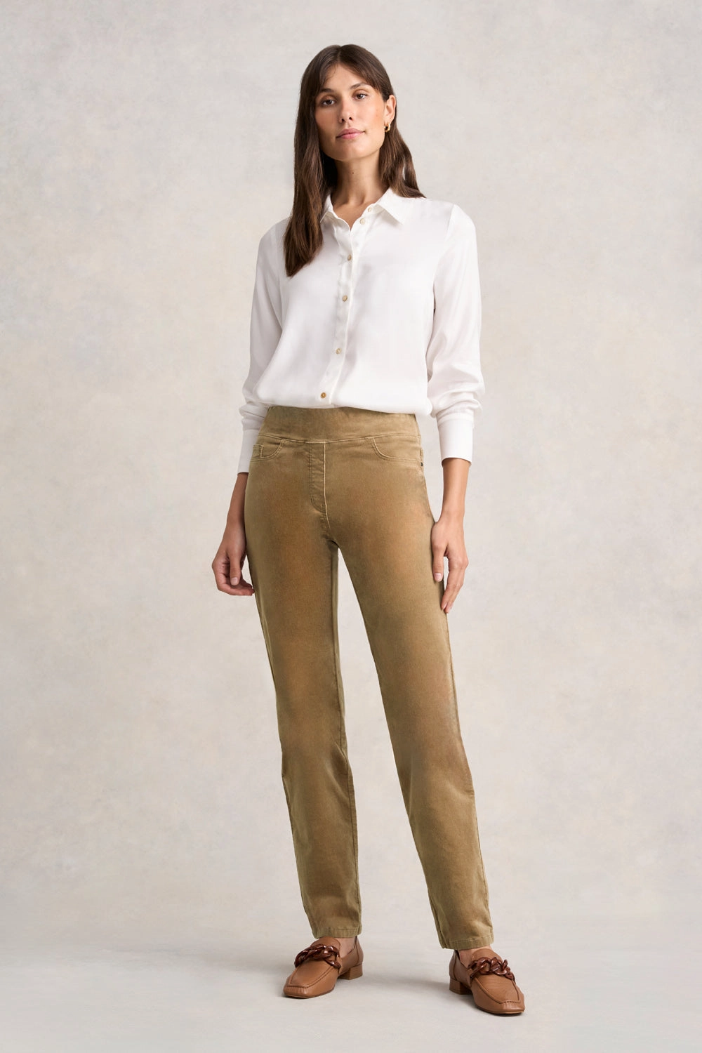 Bengajean Cord Straight Leg - Biscotti