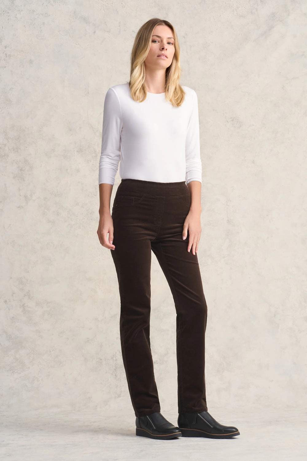 Bengajean Cord Straight Leg - Dark Chocolate