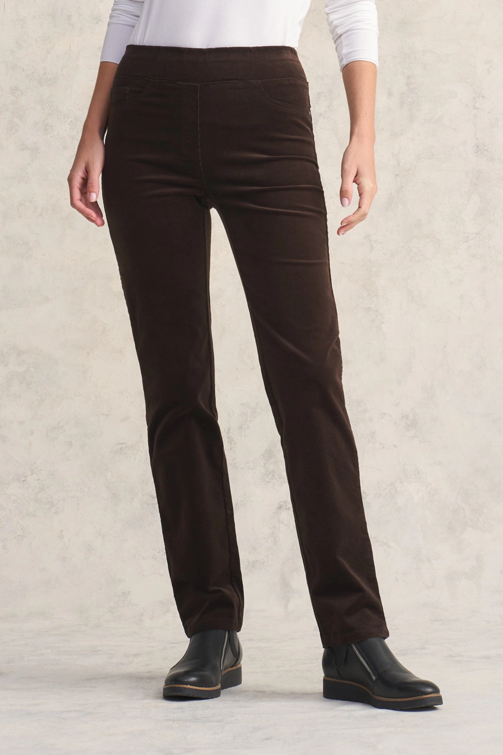 Bengajean Cord Straight Leg - Dark Chocolate