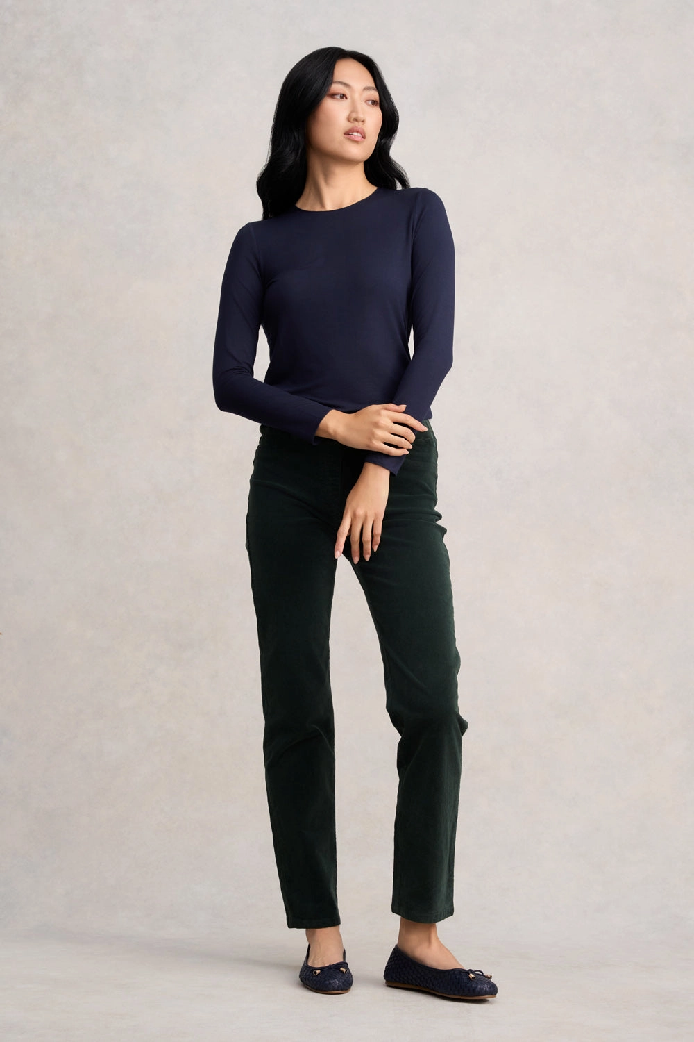 Bengajean Cord Straight Leg - Forest Green