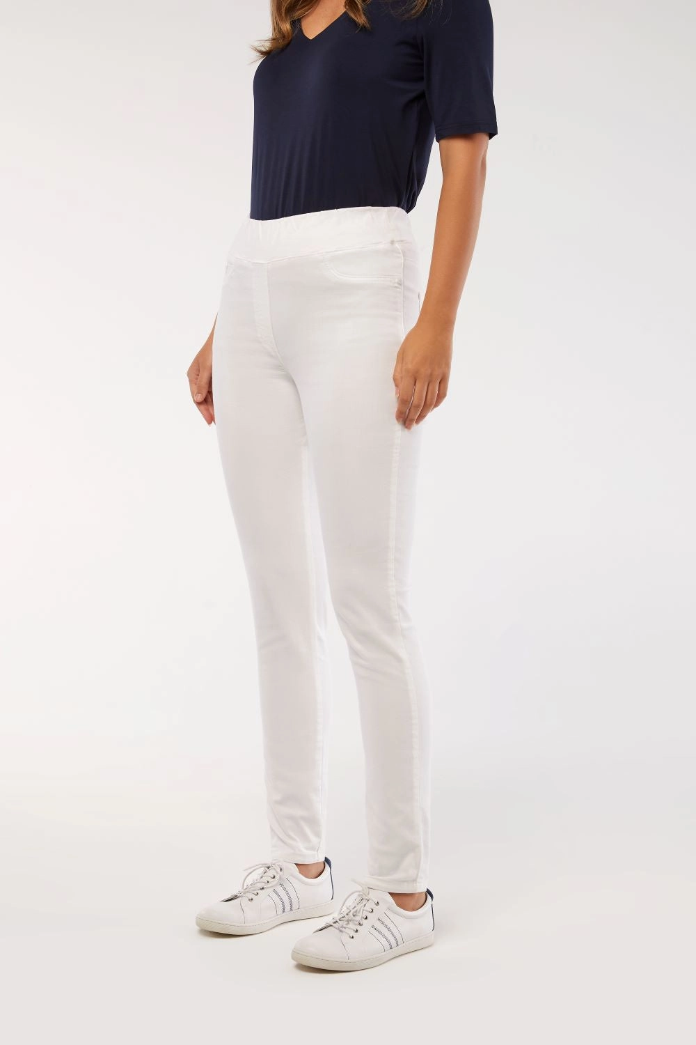 Bengajean Full Length Skinny Leg - White