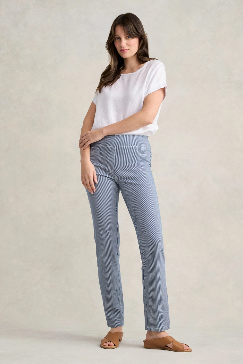 Bengajean Full Length Straight Leg - Nautical Stripe