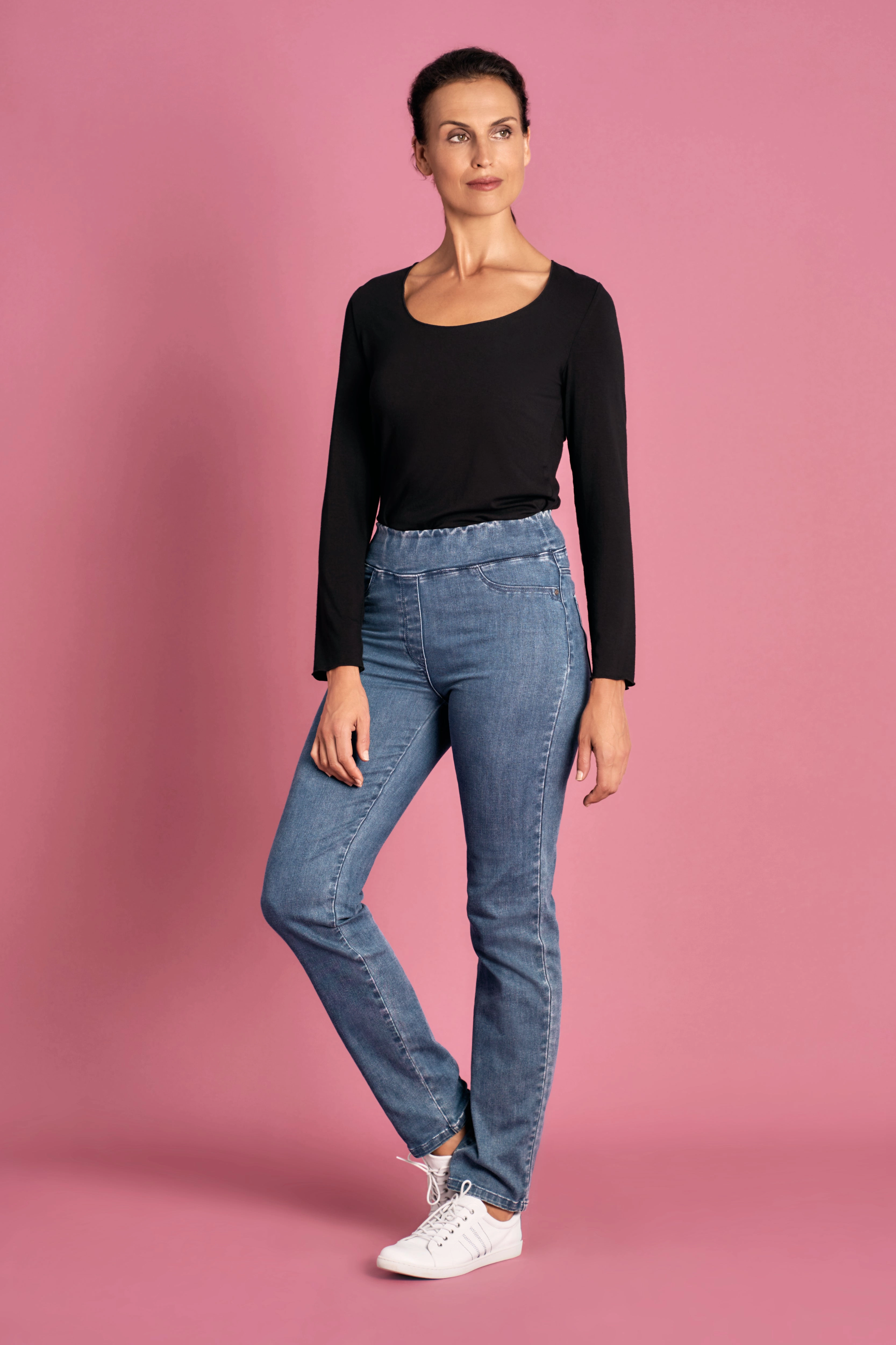 Bengajean Full Length Straight Leg - Petrol Blue