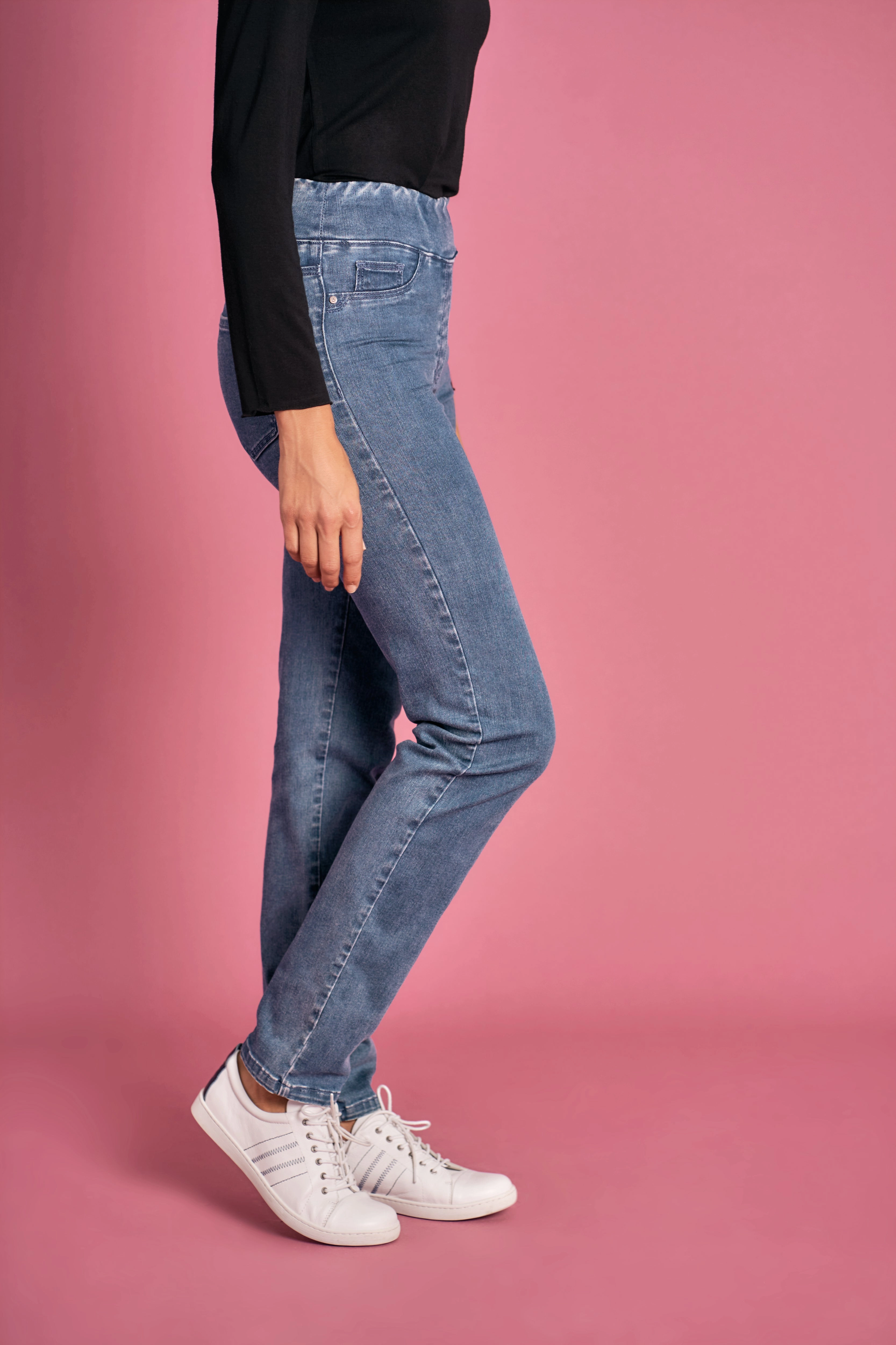Bengajean Full Length Straight Leg - Petrol Blue