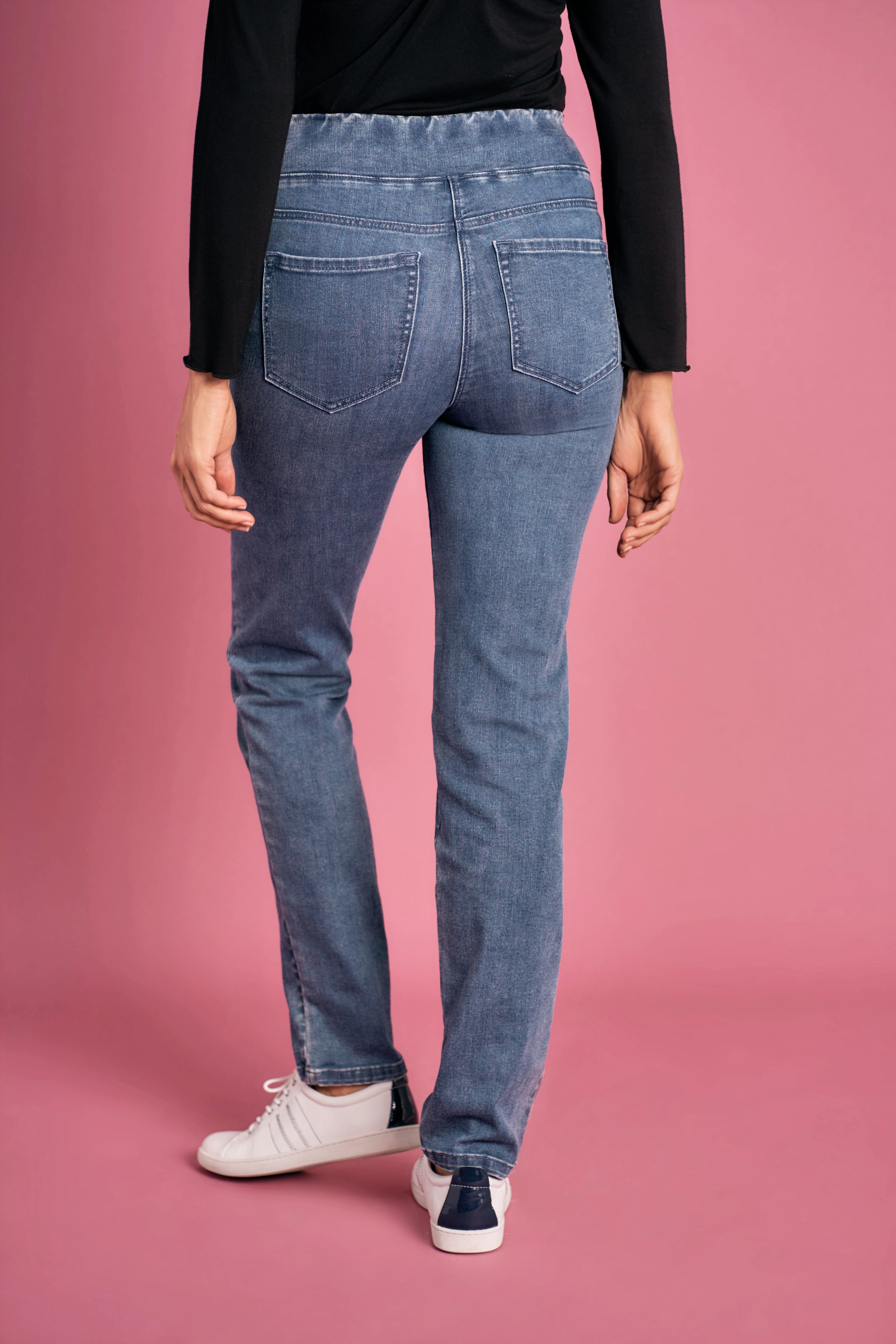 Bengajean Full Length Straight Leg - Petrol Blue