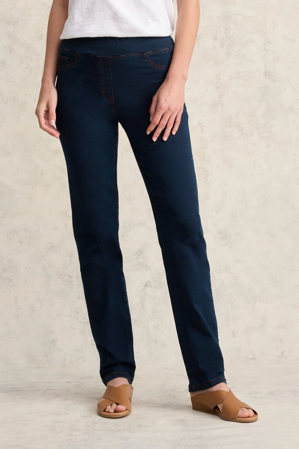 Bengajean Good Earth Cotton Straight Leg - Denim Blue