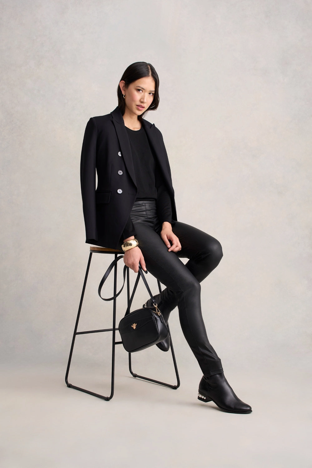Bengajean Skinny Leg Coated - Black