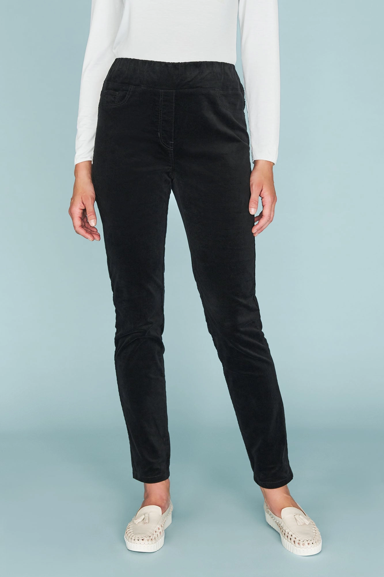 Bengajean Velvet Skinny Leg - Black