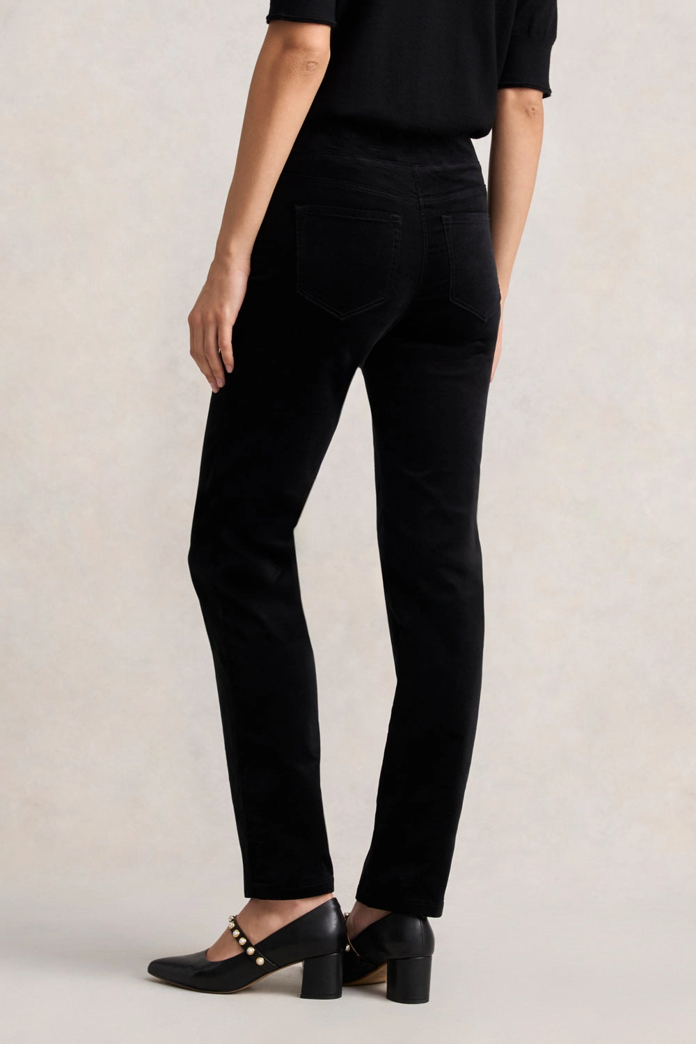 Bengajean Velvet Straight Leg - Black