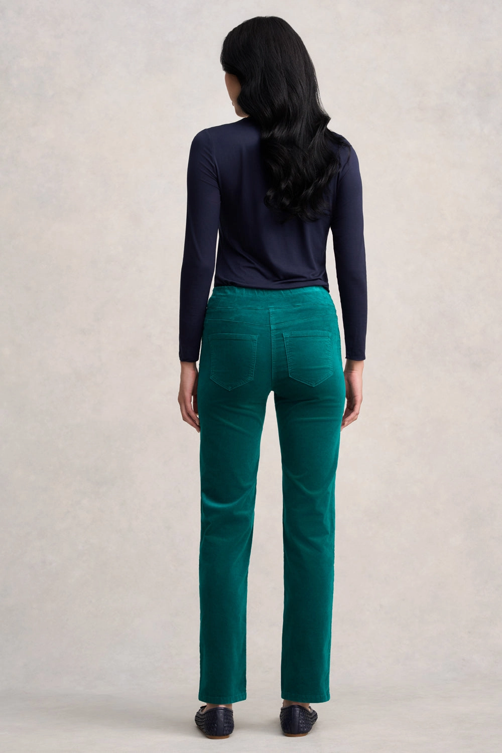 Bengajean  Velvet Straight Leg - Dark Jade
