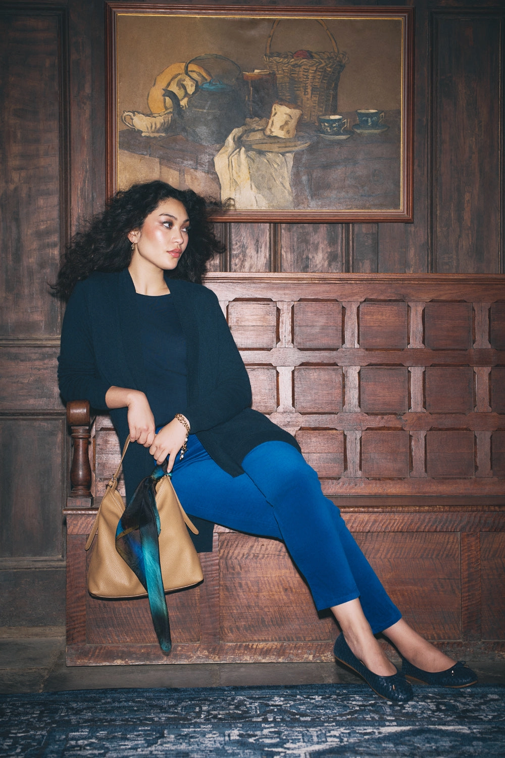 Bengajean Velvet Straight Leg - Prussian Blue