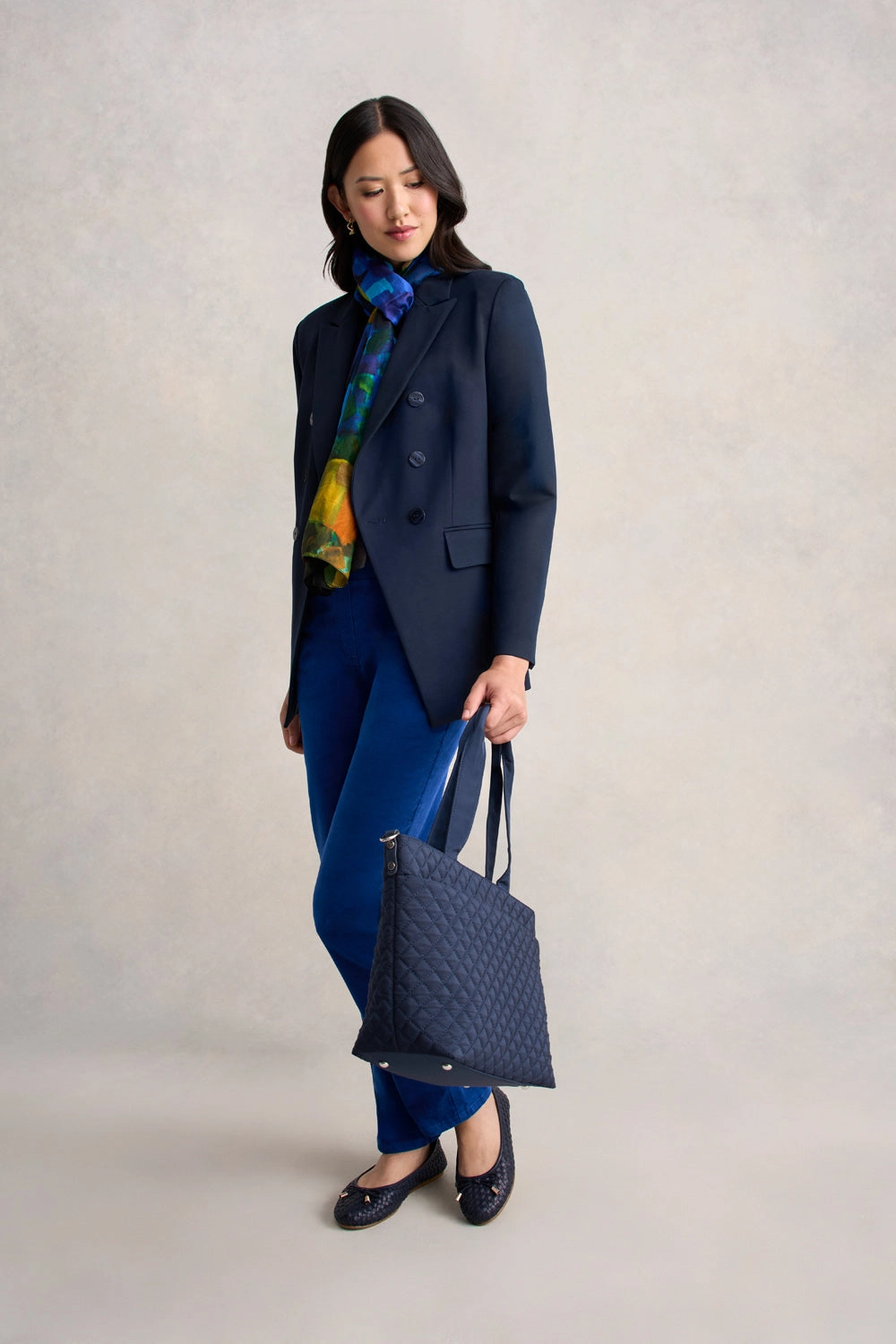 Bengajean Velvet Straight Leg - Prussian Blue