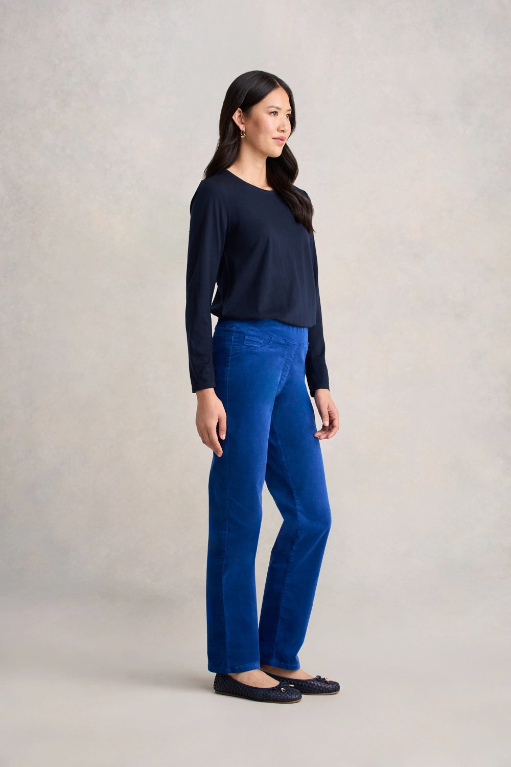 Bengajean Velvet Straight Leg - Prussian Blue