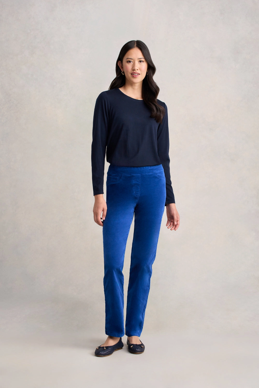Bengajean Velvet Straight Leg - Prussian Blue