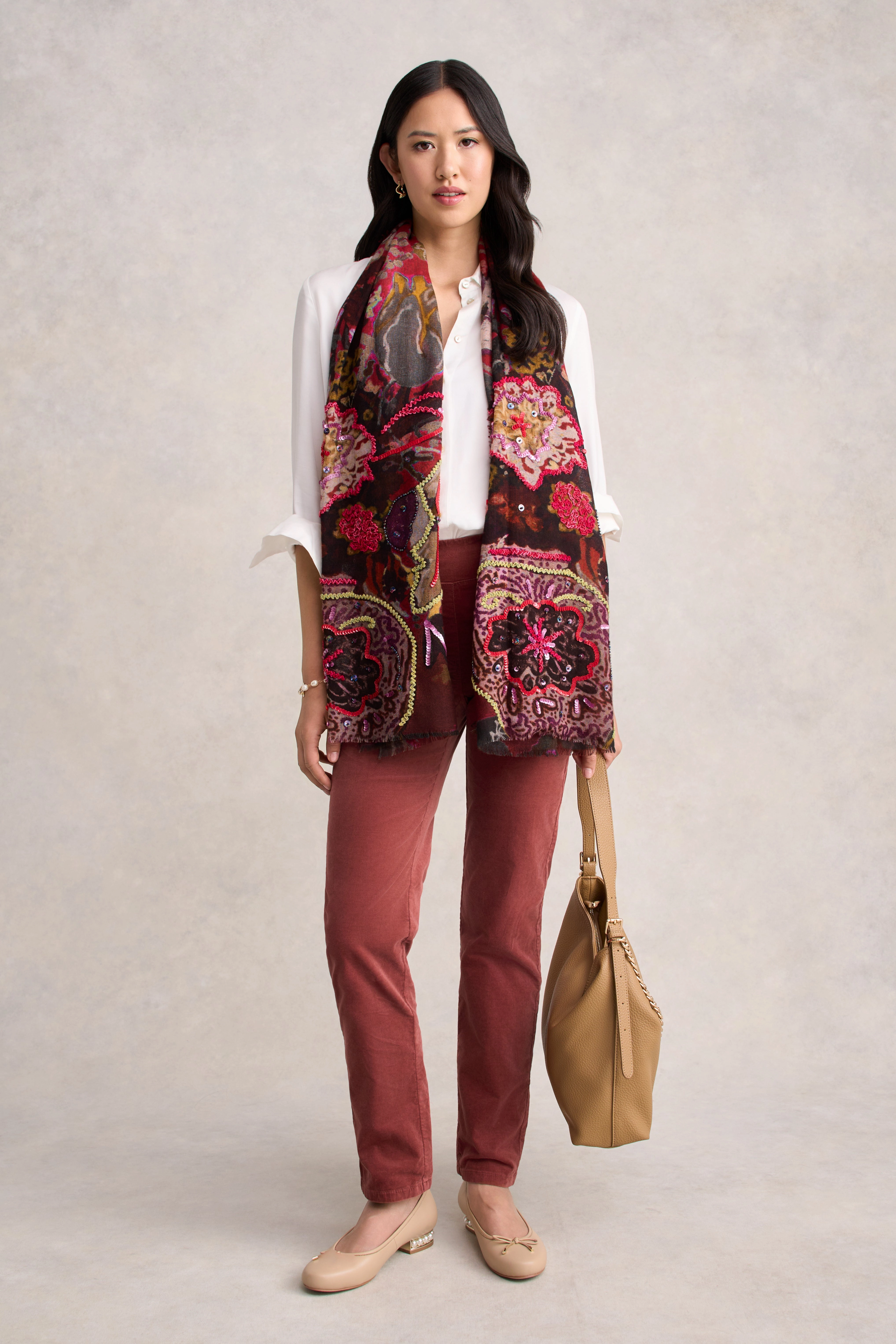 Bengajean Velvet Straight Leg - Rosewood