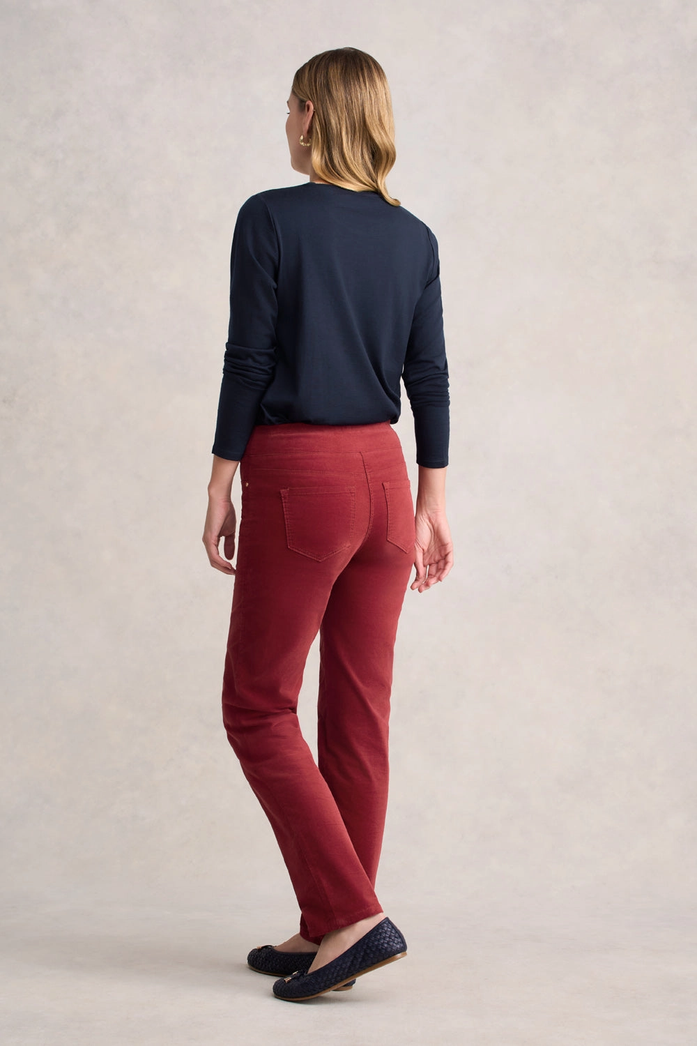 Bengajean Velvet Straight Leg - Scarlet