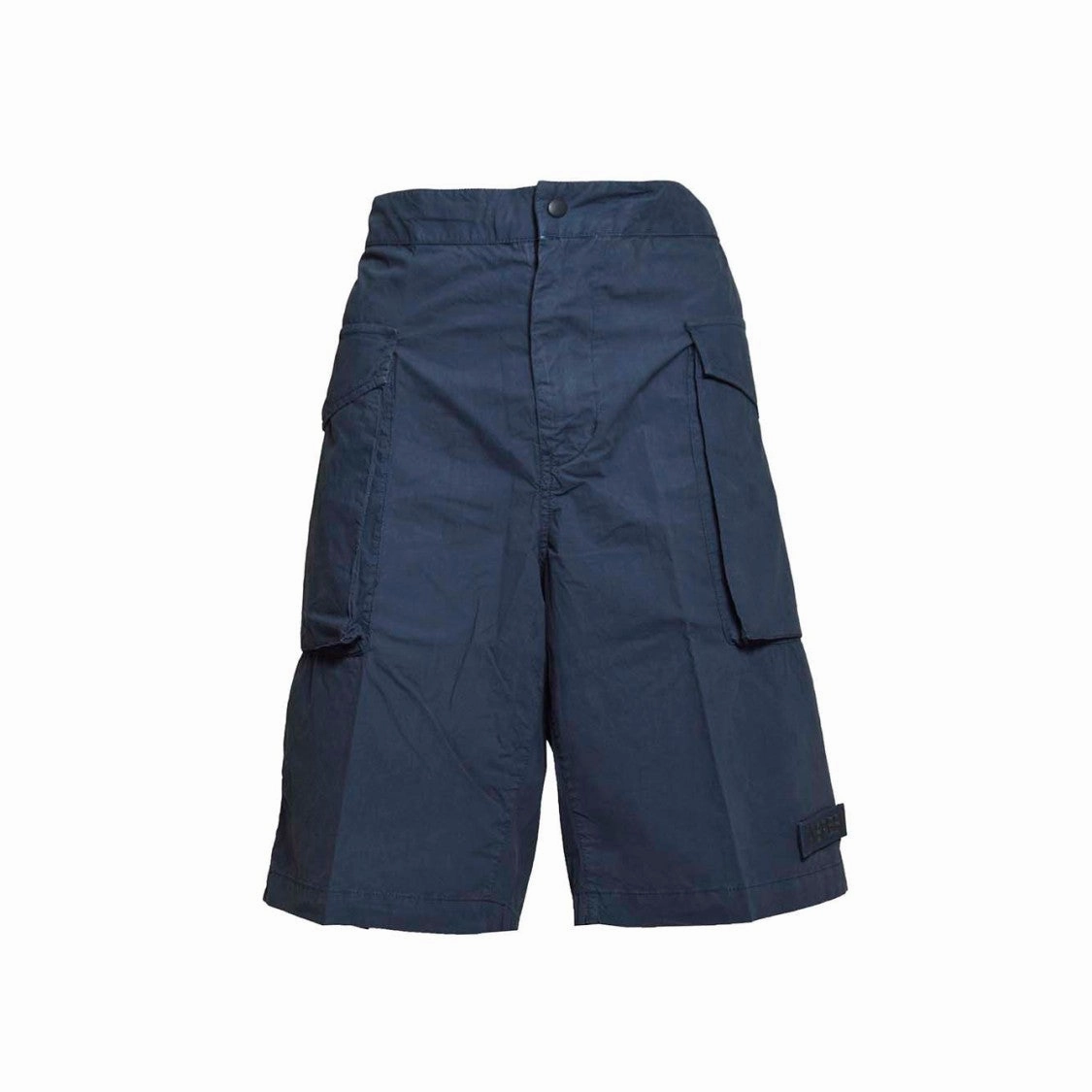 Bermuda Lou In Navy Blue Cotton
