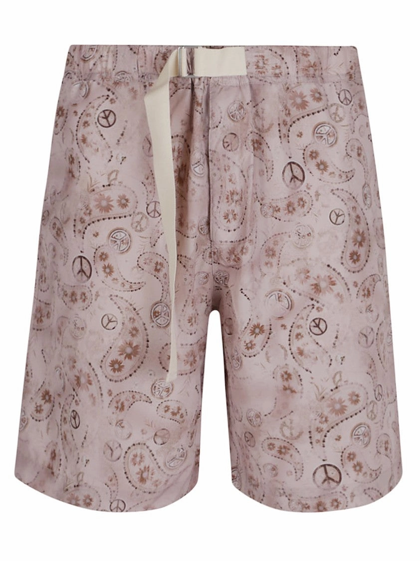 Bermuda Shorts With Elastic Waist And Adjustable Strap