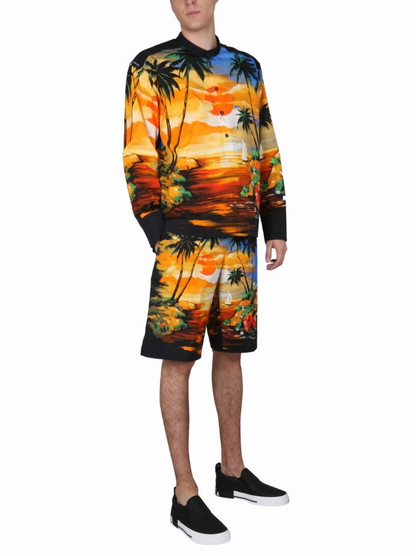 Bermuda Shorts With Hawaii Print