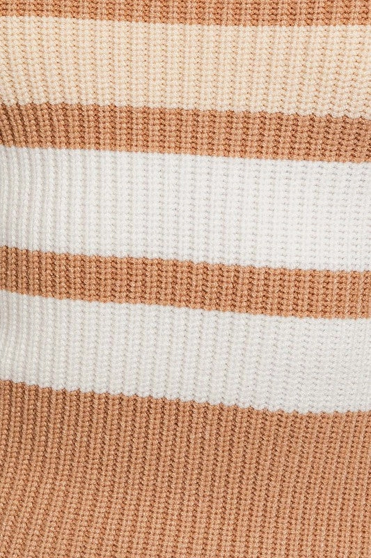 Biscotti Babe Long Sleeve Striped Knit Mini Dress