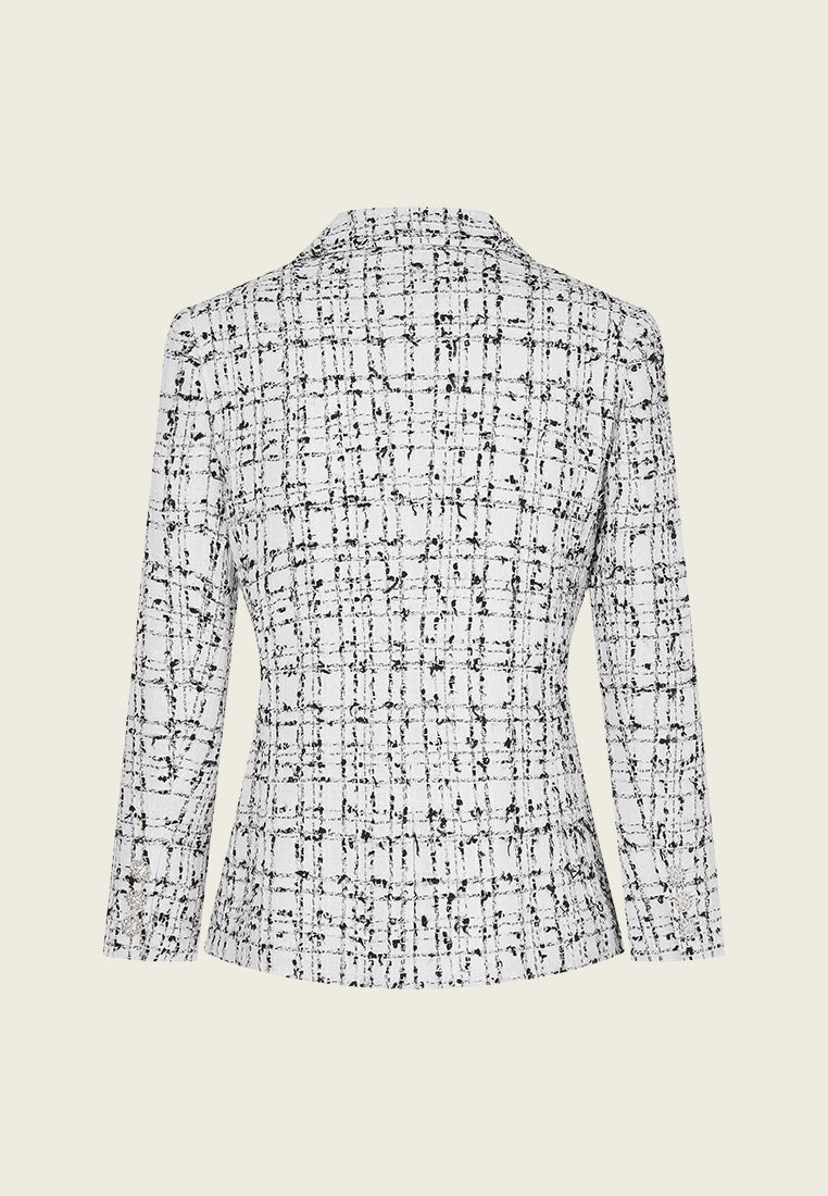 Black-and-white Checked Jacket